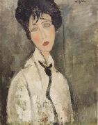 Amedeo Modigliani Femme a la cravate noire (mk38) oil painting reproduction